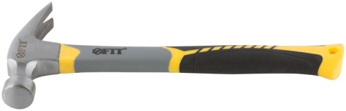 Молоток-гвоздодер, фиброглассовая усиленная 3-х цветная ручка, Профи 29 мм, 450 гр | код 44776 | FIT фото 5 Молоток-гвоздодер, фиброглассовая усиленная 3-х цветная ручка, Профи 29 мм, 450 гр | код 44776 | FIT фото 5