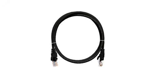 Патч-корд U/UTP 4 пары Cat 5e 2хRJ45/8P8C T568B 7х0205мм PVC черный 015м | код NMC-PC4UD55B-001-BK | NIKOMAX
