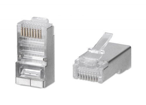 Cabeus 8P8C-SH-C6-FC Коннектор RJ-45 быстрой установки под витую пару, категория 6, экранированный, для многожильного кабеля, для проводников с толщиной по изоляции до 1,05 мм | код 10797c | Cabeus