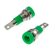 Гнездо RUICHI Z009 4 мм panel jack зелёный, на панель под пайку | код 106876 | Ruichi