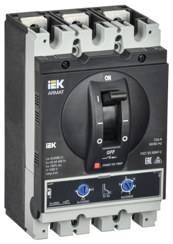 ARMAT Авт. выкл. лит. корпус 3P G 85кА 250А ТМ рег. IEK | код AR-MCCB-3G-085-0250A-ATUC | IEK