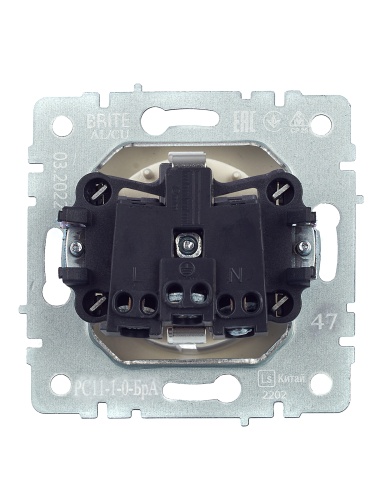 BRITE Розетка 1-местная с заземлением без защитных шторок 16А РС11-1-0-БрА алюминий | код BR-R11-16-K47 | IEK фото 8