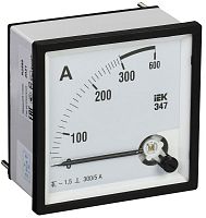 Амперметр щитовой IEK Э47 300А AC, аналоговый, кл.т. 1,5 | код. IPA10-6-0300-E | IEK