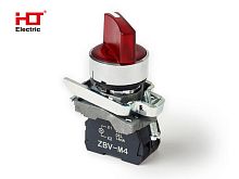 Переключатель XB4-BК2462 на 2 положения красный с подсветкой с фиксацией 1NC, 220V AC/DC, IP65 HLT | код 085-14-233 | HLT
