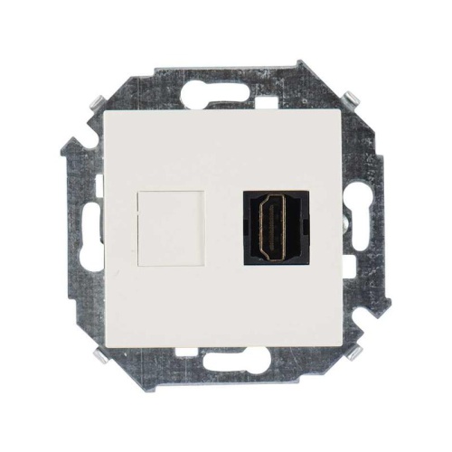 Розетка HDMI v1.4 цвета слоновая кость S15 | код 1591407-031 | Simon Розетка HDMI v1.4 цвета слоновая кость S15 | код 1591407-031 | Simon