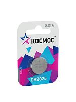 Элемент питания литиевый CR 2025 1хBL (блист.1шт) Космос KOC20251BL