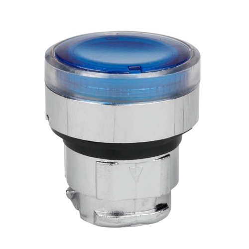 Головка кнопки OptiSignal D22 A4-PL-6 с подсветкой синяя металл ZB4BW363 | код 332260 | КЭАЗ