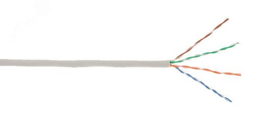 Кабель U/UTP 4 пары Кат.5e одножильный CCA внутренний PVC синий 305м | код CCA-UU004-5E-PVC-BL | NETLAN