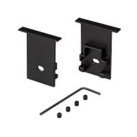 Заглушка SL-COMFORT-2542-F BLACK c отверстием (ARL, Металл) | код 31783 | Arlight