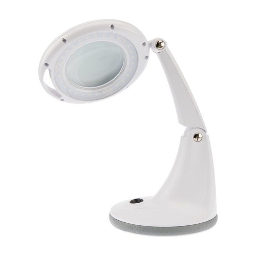 Лупа настольная 3D+12D 48 LED, белая | код 31-0245 | REXANT фото 5