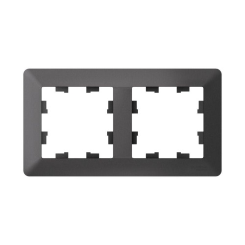 ATLASDESIGN AIR 2-постовая РАМКА, БАЗАЛЬТ/дымчатый черный | код ATN221402 | Systeme Electric ATLASDESIGN AIR 2-постовая РАМКА, БАЗАЛЬТ/дымчатый черный | код ATN221402 | Systeme Electric