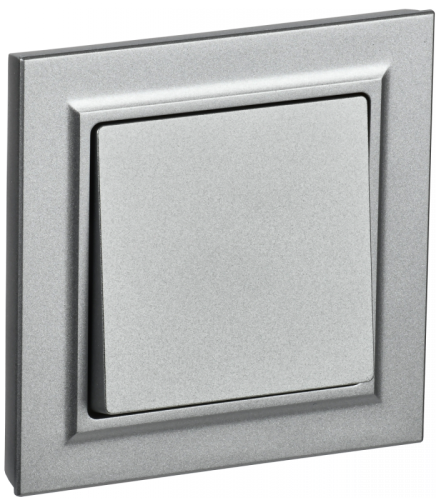 BRITE Выключ. 1-кл. 10А в сб. ВСР10-1-0-БрА алюм. IEK | код BR-V10-0-10-K47-F | IEK