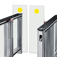 Комплект наклеек безопасности (2 шт.) -SG1 желтый круг'' на стеклянные створки турникета | код PERCo-SG1 | PERCo
