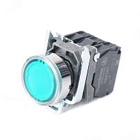 Кнопка SB4 с подсветкой в сборе модульная 22мм зеленая металл 24ВDC 1НО+1НЗ | код SB4BW33B5 | Systeme Electric