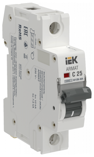 ARMAT Авт. выкл. без тепл. расц. M10N-MA 1P C 25А IEK | код AR-M10N-MA-1-C025 | IEK