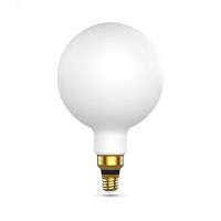 Лампа светодиодная филаментная LED 14 Вт 1170 лм 4100К AC185-265В E27 шар G200 нейтральный матовая колба диммируемая Black Filament | код 153202214-D | GAUSS