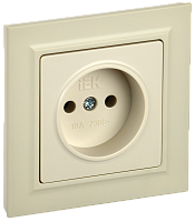BRITE Роз. без з/к/ш 10А в сб. РСР10-1-0-БрКр беж. IEK | код BR-R10-10-K10-F | IEK