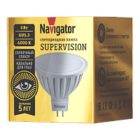 Лампа светодиодная 6вт NLL-MR16-6-230-4K-GU5.3-FR-SV | код 25065 | Navigator Group