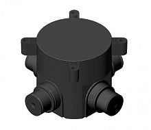 Коробка установочная д/монолит.стр-ва 75х70мм с крышкой 4 вывода IP44 | код КУ1301-И | HEGEL