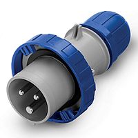 Разъем пром. силовой CEE кабельный, штекер, 32A, 2P+E 6h, 200_250VAC 50/60Hz, IP66/IP67/IP69, серия OPTIMA | код 218.3233 | Scame