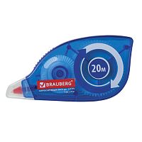 Корректирующая лента BRAUBERG 5 мм х 20 м, корпус синий, механизм перемотки, блистер, 227799 | код 227799 | BRAUBERG
