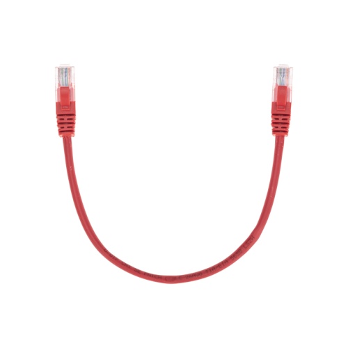 Патч-корд U/UTP, CAT 5e, RJ45-RJ45, 26AWG, LSZH, красный, 0,3м REXANT | код 02-0103-03 | REXANT