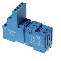 Розетка с винтовыми клеммами (с зажимной клетью) для реле 55.32, таймера 85.02, применяются модули 86.00, 99.02, в комплекте пластиковая клипса 094.91.3, версия: синий цвет | код 94.02SPA | FINDER