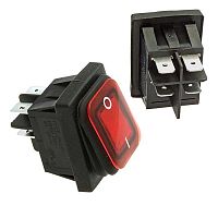 Клавишный переключатель RUICHI SB091, IP65, ON-OFF, 22x30 мм | код 100083 | Ruichi