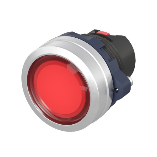 Кнопка плоская без фиксации алюм. кольцо прозр. красн. DKC M22P-FMLRA Кнопка плоская без фиксации алюм. кольцо прозр. красн. DKC M22P-FMLRA
