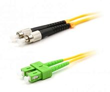 Патч-корд оптический LANMASTER, LSZH, дуплексный, SC/APC-FC/APC, SM OS2, 15 м | код LAN-2SC-2FC/SA-15 | LANMASTER