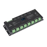 Декодер SMART-DMX-SUF (12-24V, 24x5A, XLR3, RJ45) (IP20 металл, 5 лет) | код 33769 | Arlight