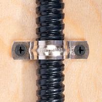 Скоба крепежная двухлапковая СМД(INOX) d16-17мм метал. (уп.20шт) Fortisflex 80134