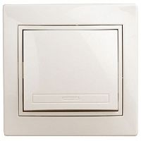 Кнопка Intro Plano 1-109-02 включения 10А-250В, IP20, СУ, Plano, слоновая кость | код Б0053832 | ЭРА