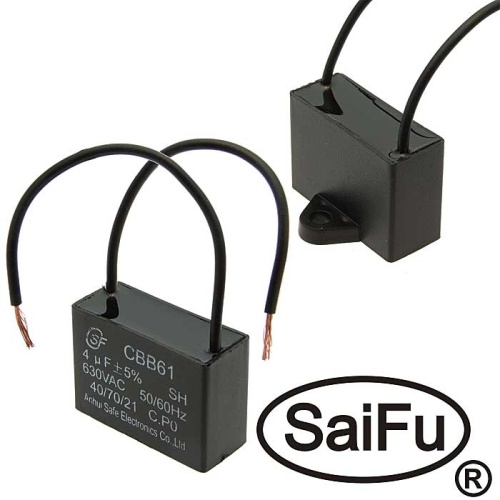 Пусковой конденсатор SAIFU CBB61, 4 мкФ, 630 В | код 101217 | Saifu
