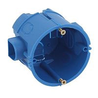 Коробка установоч. КУТС 68х60мм для твердых стен саморез., стыковочные узлы синяя IP20 (160/3200) | код Б0039187 | ЭРА