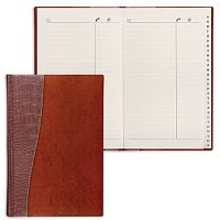 Телефонная книжка А5 (136х202 мм), BRAUBERG Cayman, комбинированная гладкая и кожа крокодила, 96 л., вырубной алфавит, коричневая, 125130 | код 125130 | BRAUBERG