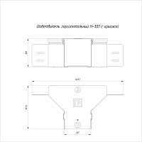 Ответвитель горизонтальный с крышкой Стандарт 100х100 | код PR16.1175 | Промрукав