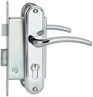 Замок врезной с ручками "Стандарт" ЗВ4-7.03С хром 66998