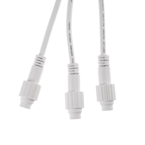 Разветвитель-Y для уличных гирлянд Professional (1 вход 3 выхода) бел. ПВХ Neon-Night 315-411 фото 3