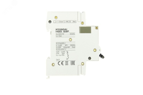 Автоматический выключатель HGD63P 1PMBS0000C 00016 1 полюс, 16А, ток к.з. 10kA, хар-ка B (STANDARD) | код 13.04.001053 | Hyundai Автоматический выключатель HGD63P 1PMBS0000C 00016 1 полюс, 16А, ток к.з. 10kA, хар-ка B (STANDARD) | код 13.04.001053 | Hyundai