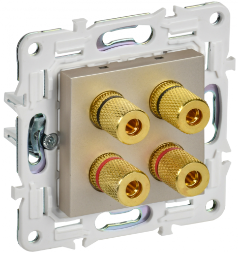 SKANDY Аудиорозетка 4-мест. SK-A01Sh шамп. IEK | код SK-S40-K37 | IEK