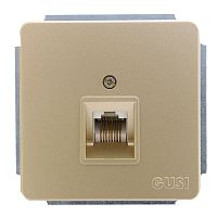 Розетка компьютерная в рамку золото | код С1K1-005 | GUSI ELECTRIC
