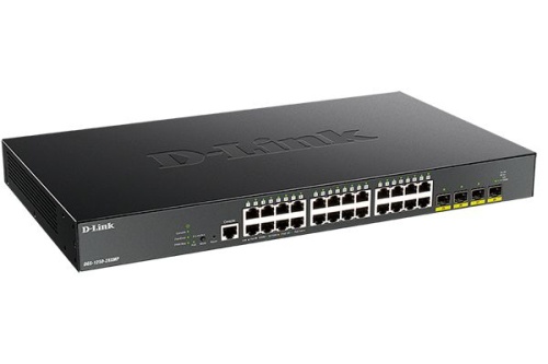 Коммутатор управляемый L2, PoE, 24 порта 10/100/1000 Мб/с, 2xSFP, 370 Вт | код DGS-1250-28XMP/A1A | D-Link