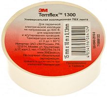 Изолента ПВХ 15мм Temflex 1300 бел. (рул.10м) 3М 7100081322