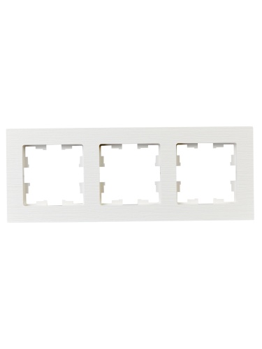 Рамка 3-м BRITE РУ-3-Бр бел. рифленый | код BR-M32-51-K01 | IEK фото 3