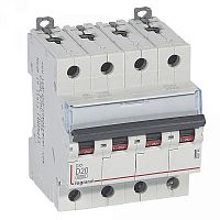 Выключатель автоматический четырехполюсный DX3 6000 20А D 10кА | код. 408148 |  Legrand 