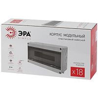 Щит ЩРН-П 18 модулей навесной КМПн-18 IP65 серый SIMPLE | код Б0046408 | ЭРА