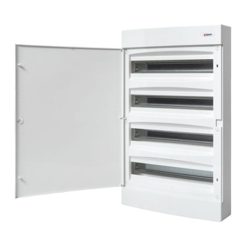 Щит распределительный навесной Unix белая дверь 4х18 модулей IP40 PROxima | код ux-4x18-nw | EKF фото 4