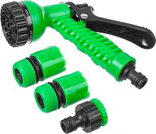 Набор поливочный, 1/2', фурнитура для подключения, пистолет 7 режимов | код 427368 | РОСТОК