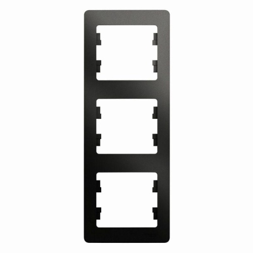 Рамка 3-м Glossa верт. антрацит | код GSL000707 | Schneider Electric Рамка 3-м Glossa верт. антрацит | код GSL000707 | Schneider Electric